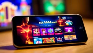 See the ck4444 com app in action on a smartphone, featuring slots and live games for Bangladesh players, highlighting ease of use and security.