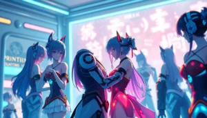 High-quality AI generated hentai artwork depicting detailed anime characters in a lush fantasy setting with vivid colors and realistic textures.