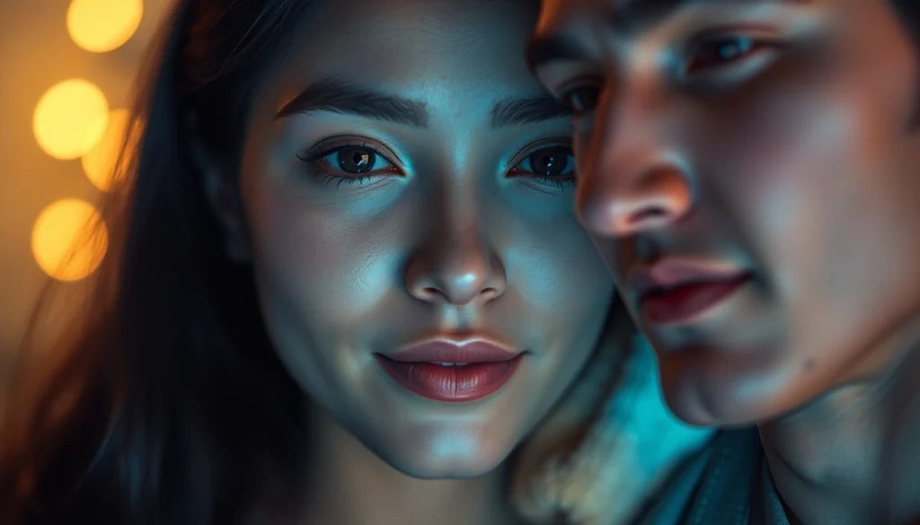 AI girlfriend engaging in a realistic conversation on screen with a cozy, inviting interface for enhanced user connection