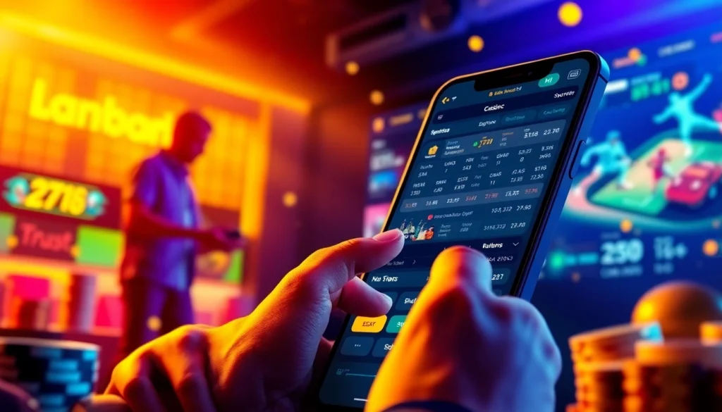 Gold365 online betting platform in action on mobile with sports and casino highlights, emphasizing secure transactions and user engagement for players in India.