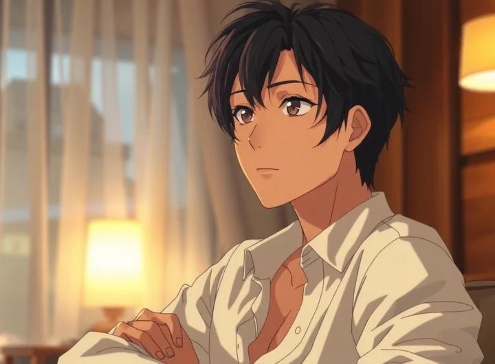 Hyper-realistic ai porn generator visual of an animated adult character in a sensual pose with detailed textures and warm lighting.