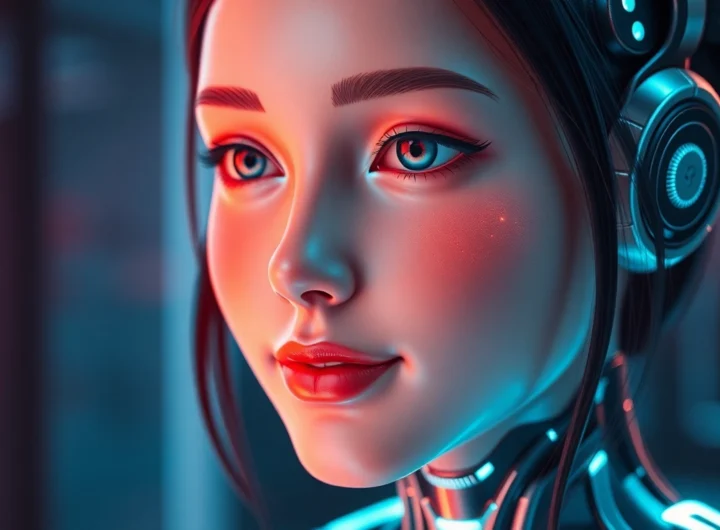 AI girlfriend engaging in a realistic, unfiltered NSFW chat, showcasing intimacy and emotional connection with vivid detail.