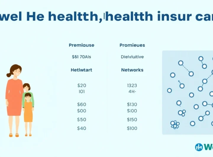 Private health insurance cost: family budgeting with plan options and savings.