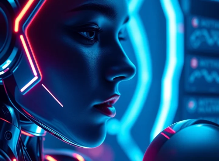 AI girlfriend engaging in unfiltered NSFW chat with realistic visuals and seductive expression, enhancing intimacy.