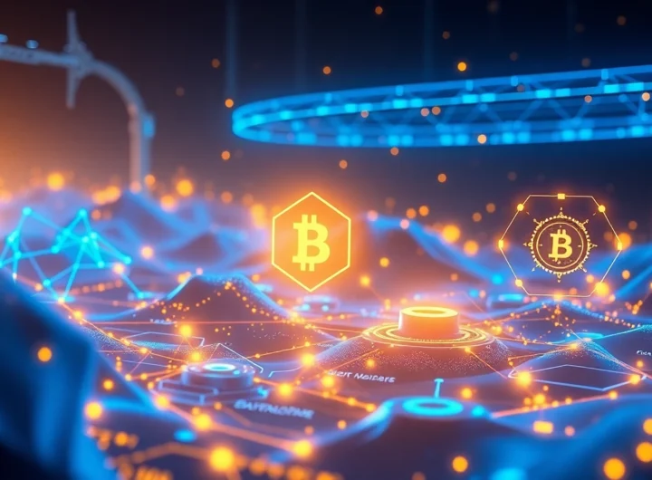 Comprehensive Blockchain and NFT Technology Guide illustrating digital assets and blockchain