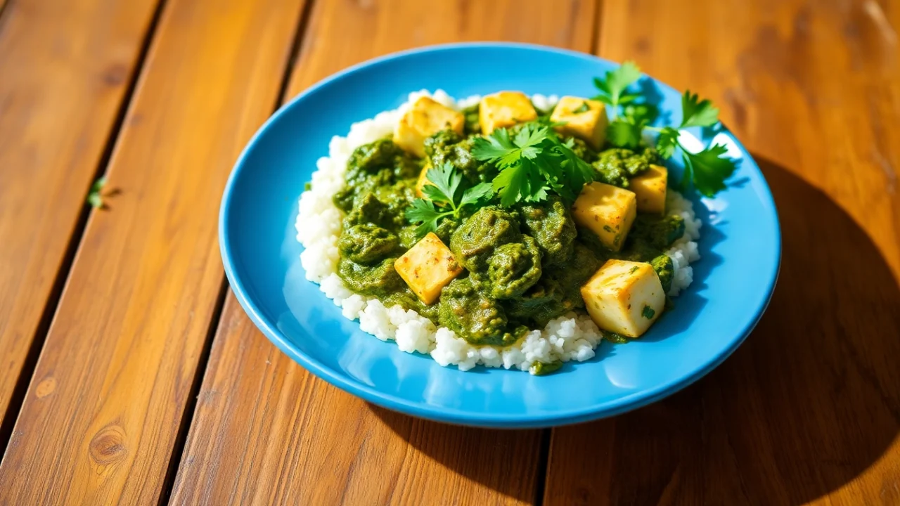 Fresh Ready to Eat Palak Paneer served in a bowl with garnishing, highlighting convenience and
