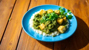 Fresh Ready to Eat Palak Paneer served in a bowl with garnishing, highlighting convenience and
