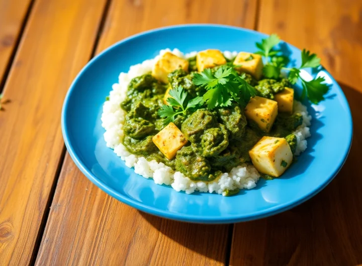 Fresh Ready to Eat Palak Paneer served in a bowl with garnishing, highlighting convenience and